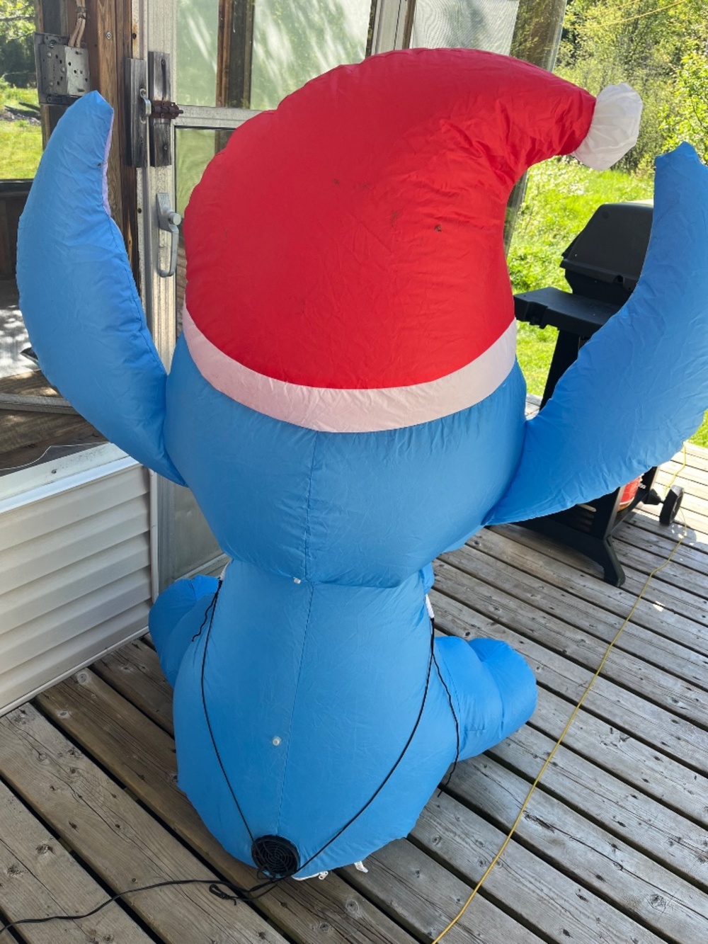 Stitch with Santa Hat Inflatable - Picture 2 of 2